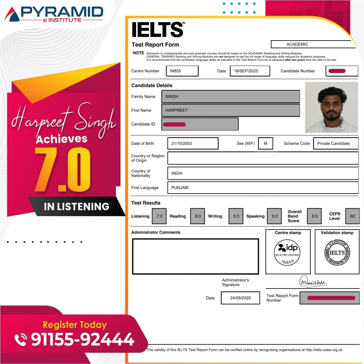 IELTS Band 8.0 Achievement - Student Success