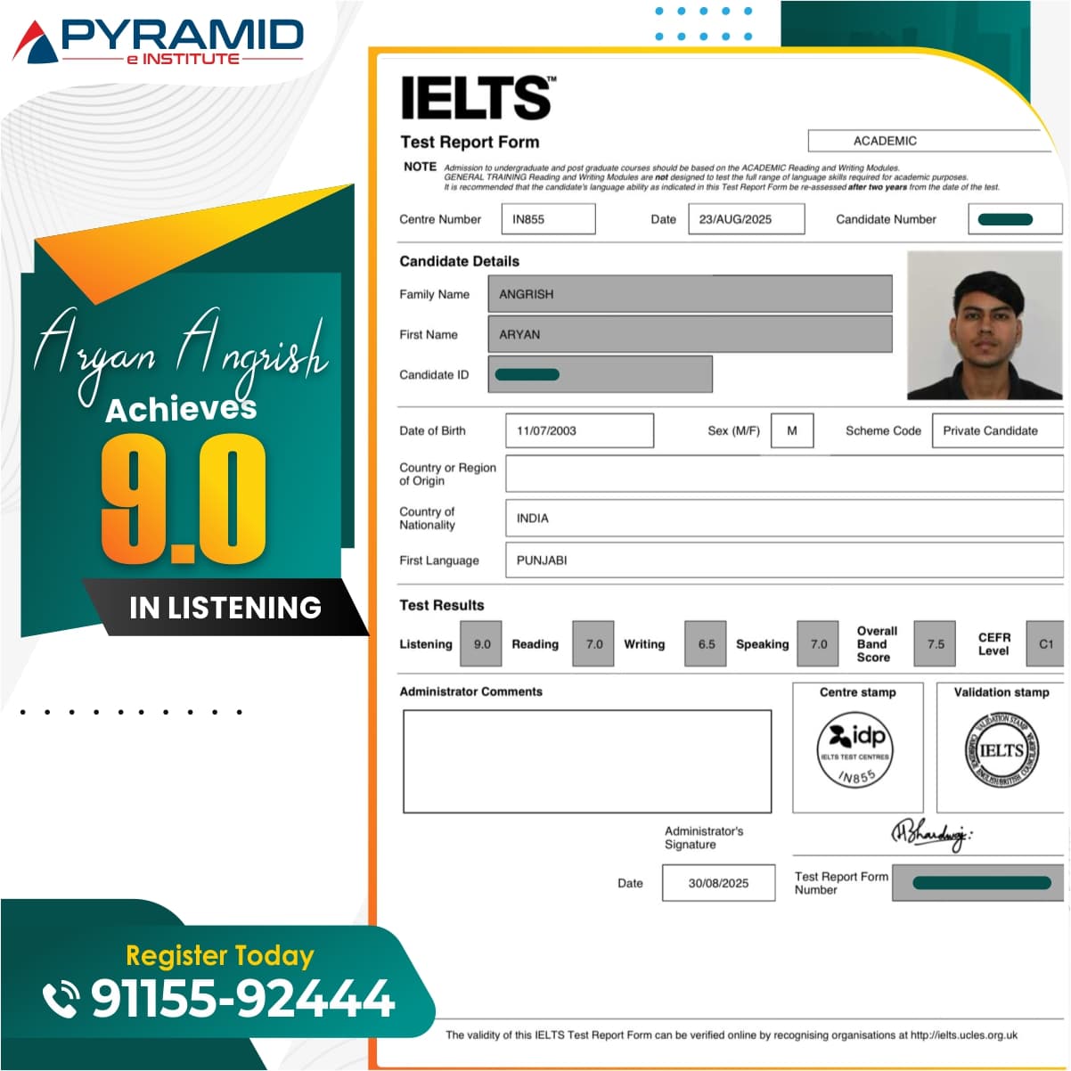 IELTS Band 9.0 Achievement - Student Success