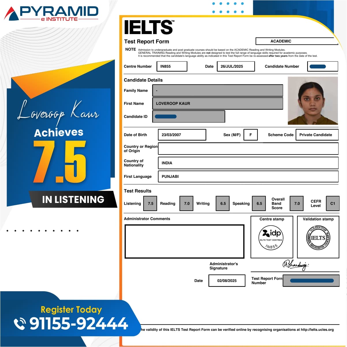 IELTS Band 8.5 Achievement - Student Success