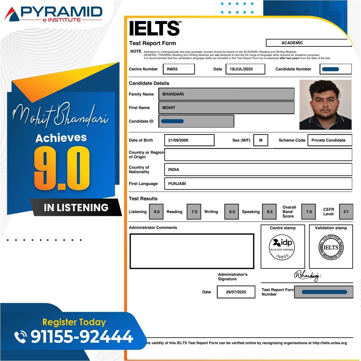 IELTS Band 8.0 Achievement - Student Success